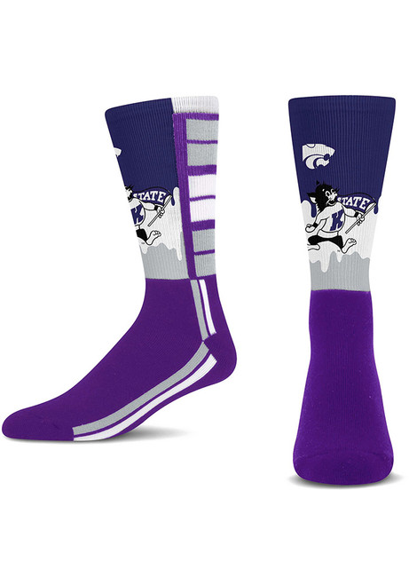 Mascot Drip K-State Wildcats Mens Crew Socks