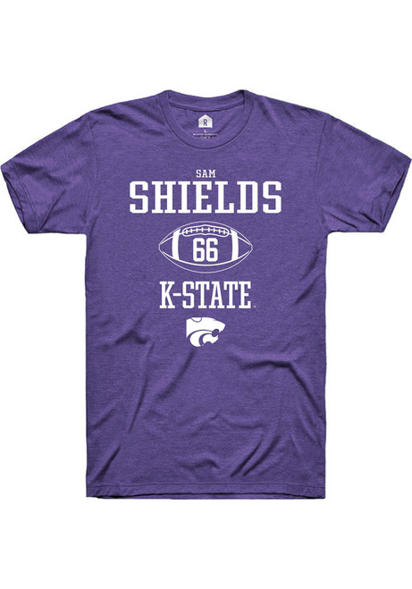Sam Shields Purple K-State Wildcats NIL Sport Icon Short Sleeve T Shirt