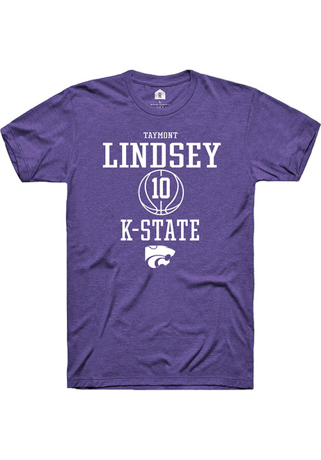 Taymont Lindsey Purple K-State Wildcats NIL Sport Icon Short Sleeve T Shirt