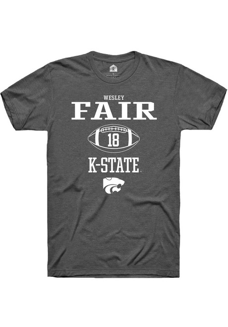 Wesley Fair Grey K-State Wildcats NIL Sport Icon Short Sleeve T Shirt