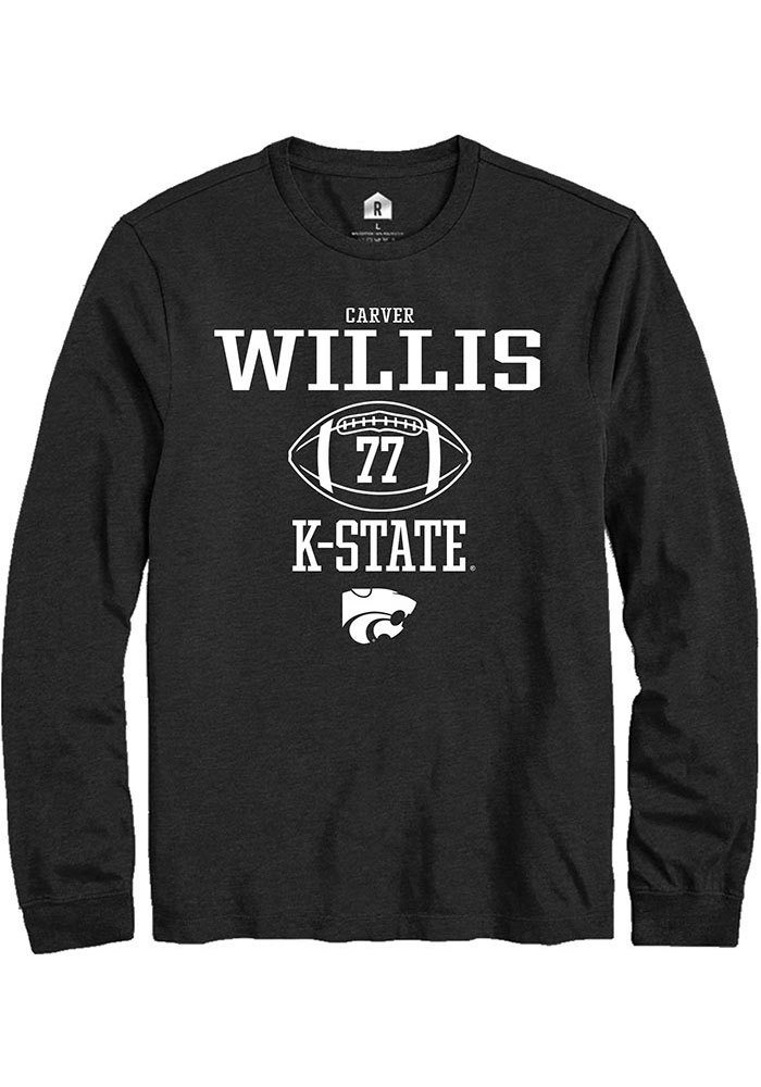 Carver Willis Rally Mens Black K-State Wildcats NIL Sport Icon Tee ...