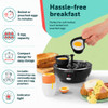 Egg cooker with 6-egg capacity and poaching cups