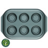 Shimmer Non-Stick 6-Cup Muffin Tray