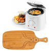 Mini Deep Fat Fryer Set With 3 Bamboo Chopping Boards