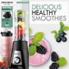 Personal blender with two bottles for making smoothies, fruit-filled jug, 400W, image for healthy drinks