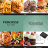 Black air fryer oven with whole roast chicken inside, fries, and burger shown, 11 litre capacity