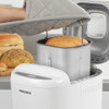 White Progress compact countertop ice maker, front view, kitchen setting