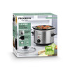 Progress slow cooker promotional banner showing product features and prepared meals