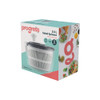 Progress 3.5L salad spinner in grey, shown in packaging box