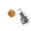 Progress manual food chopper in grey with bowl of chopped vegetables, product image