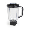 Replacement blender jug with black lid and handle, transparent plastic, 1.25 litre capacity