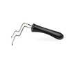 Black handle potato masher with stainless steel zigzag head