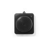 Black single electric hot plate, top view