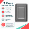 Silver rectangular baking tray, 31.3 x 23.3 x 5 cm