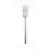 Stainless steel dinner fork, plain design, shown on white background