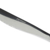 Close-up of Progress branded stainless steel table knife, silver colour