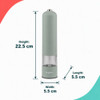 Sage green matte-finish stainless steel bottle, close-up of lid