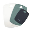 Set of three Progress chopping boards in white, green and dark grey