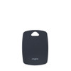 Black plastic chopping board with handle cut-out, Progress branding at the bottom.