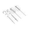 Set of stainless steel hand mixer attachments: 2 dough hooks and 2 beaters