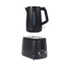 Black kettle and toaster set with sleek matte finish, shown for UK kitchen appliance listing