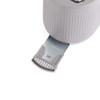 Grey air fryer with partially open pull-out tray