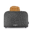 Black leopard print toaster with slice of wholemeal bread