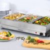 Large Portable Three Food Warmer Buffet Server, 3 x 2.5 L Pans