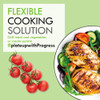 Promotional banner: grilled chicken breast and salad with fresh tomatoes, flexible cooking solution message