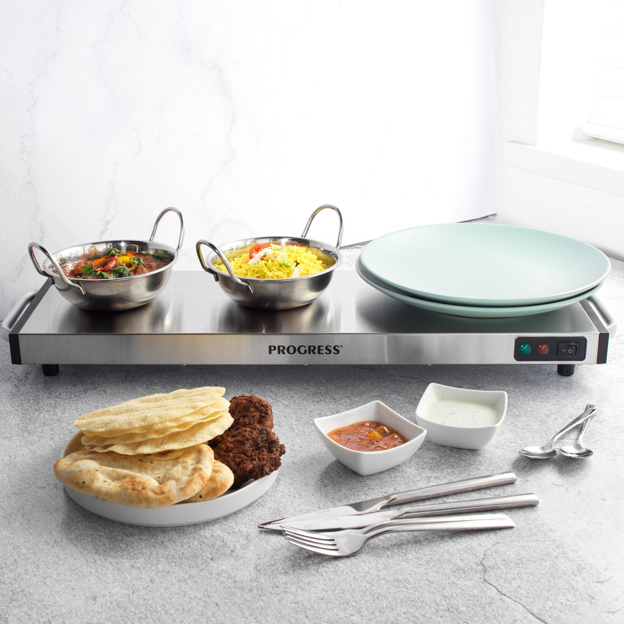 Electric Large Cordless Hot Tray Plate and Food Warmer