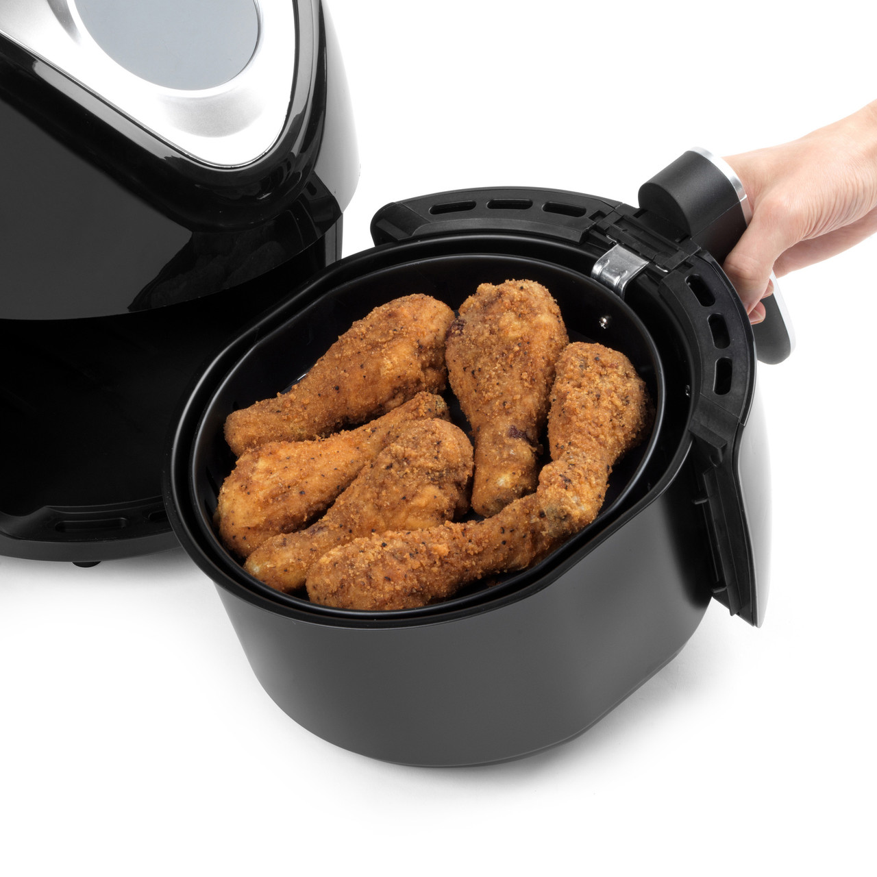 Air Fryer, WETIE 4.5 Quart Small Air Fryer, 5-in-I Less Oil Airfryer, 1300W  Air Fryer Oven Pizza Cooker, Non-Stick Fry Basket, Over Heat Protection