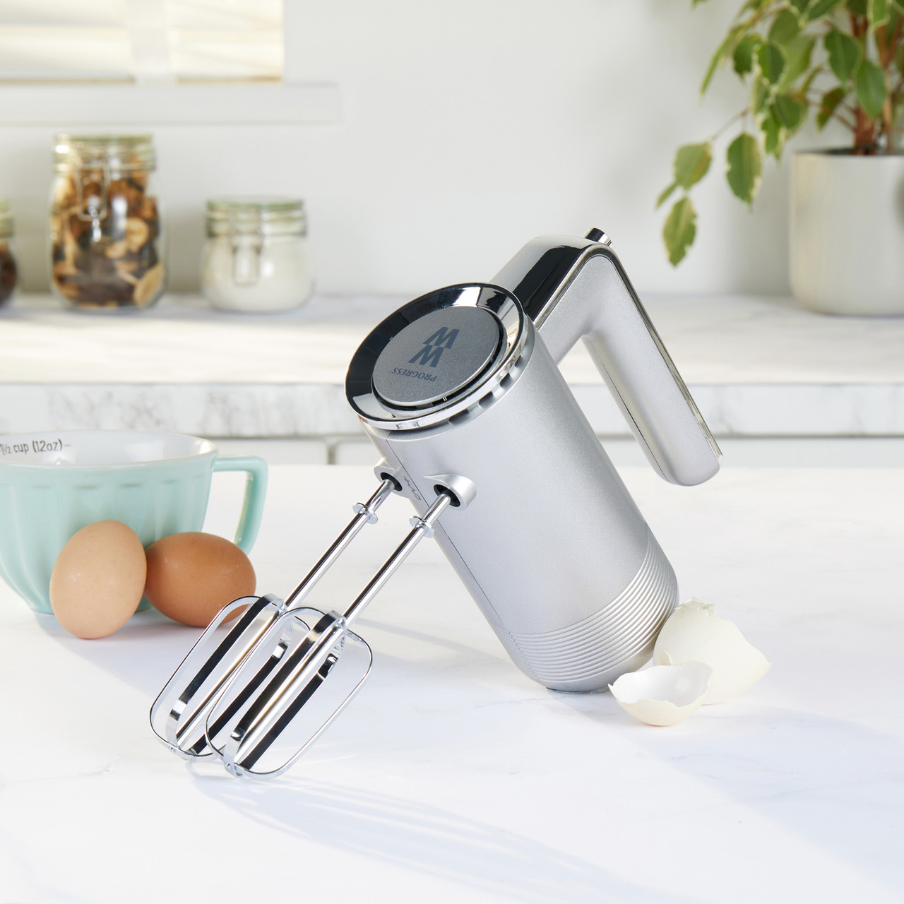 WW Hand Mixer with 5 Speed Settings, Dough Hooks & Mixing Beaters, 300 W,  Easy-Store