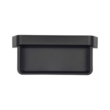Black rectangular wall-mounted shelf
