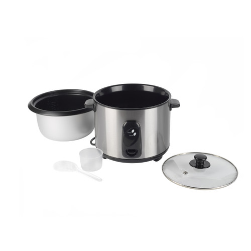 Rice Cooker With Removable Non-Stick Bowl & Tempered Glass Lid, 1.8 Litre