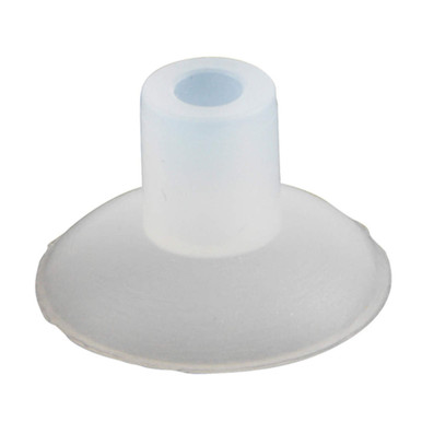 White translucent suction cup component