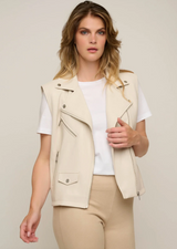 Biker Waistcoat Vest {Birch}