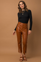 Bliss Slit Leg Pant {Cognac}