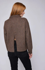 Crane Open Back Sweater {Wood}