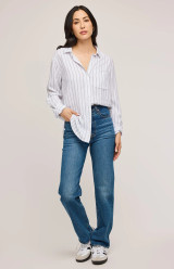 Dominique BD Top {White Stripe}