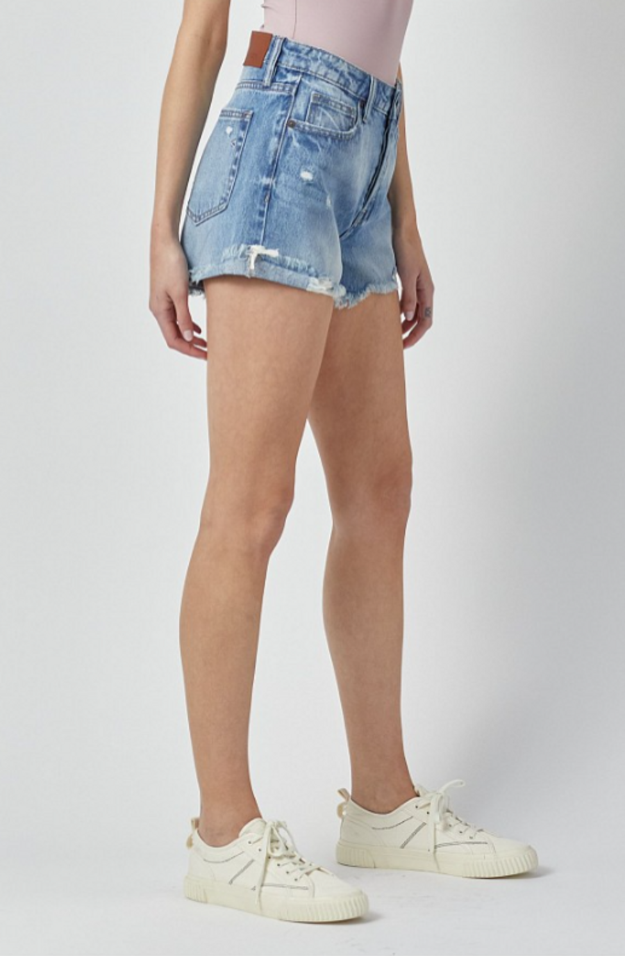 Destroyed Mom Denim Short {4161}