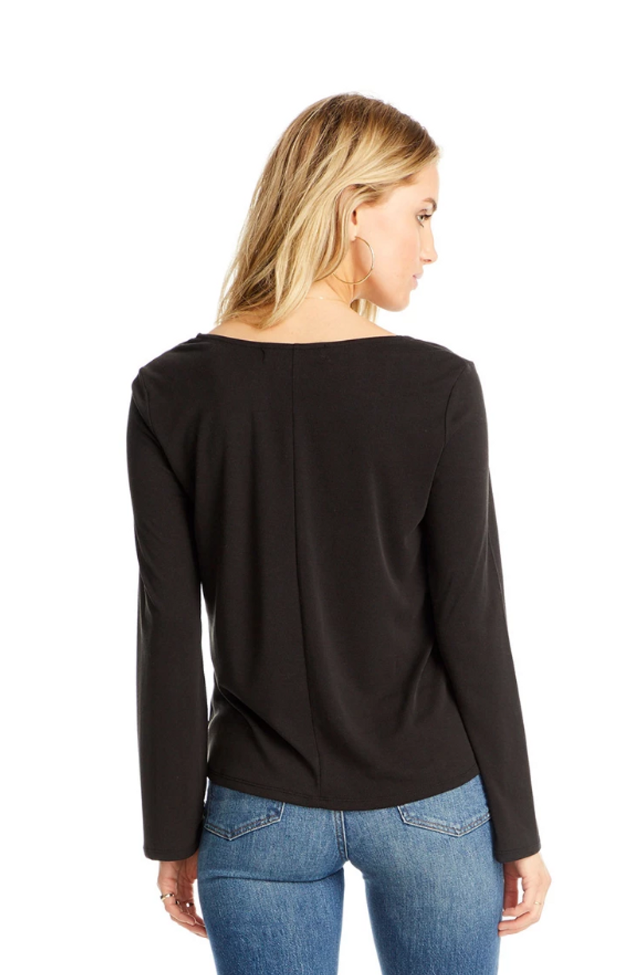 Scoop Front LS Top {Blk}