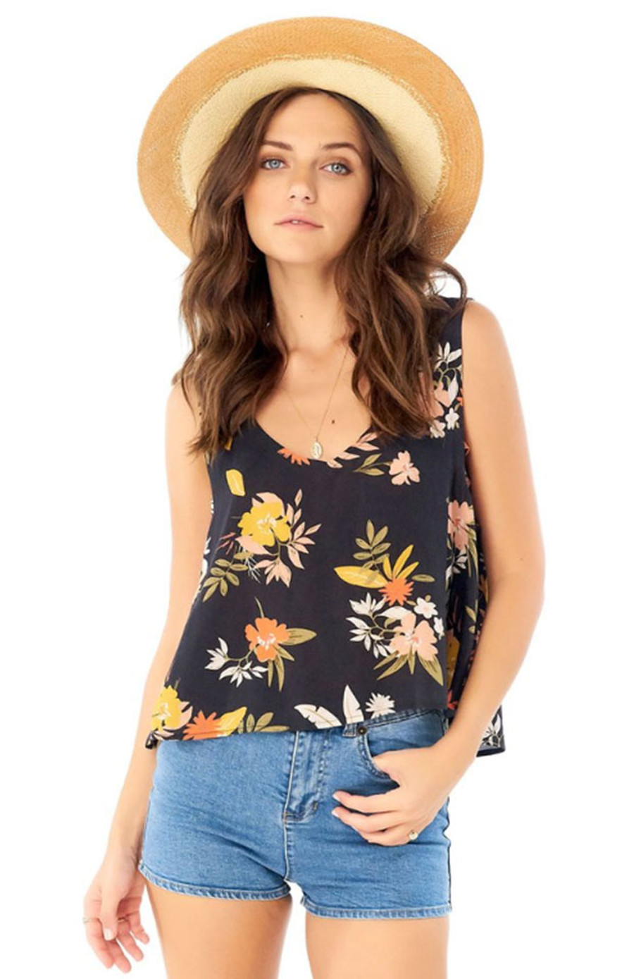 Dottie Open Back Tank {Tropic}