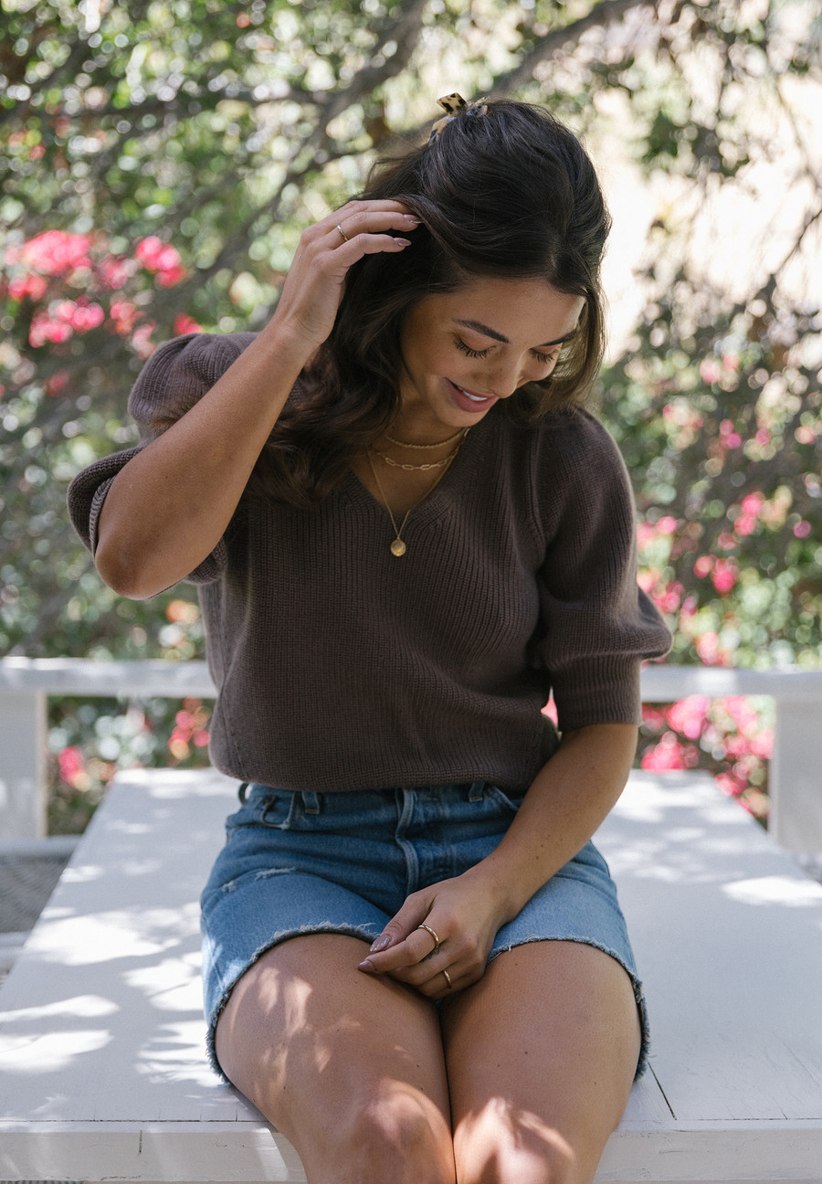 Phoebe Knit Top {Chestnut}