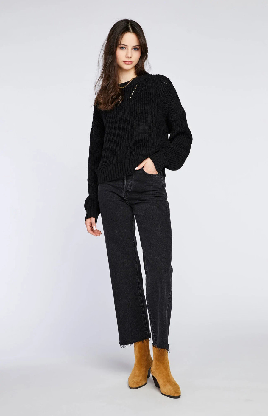 Rochester Knit Sweater {Blk}