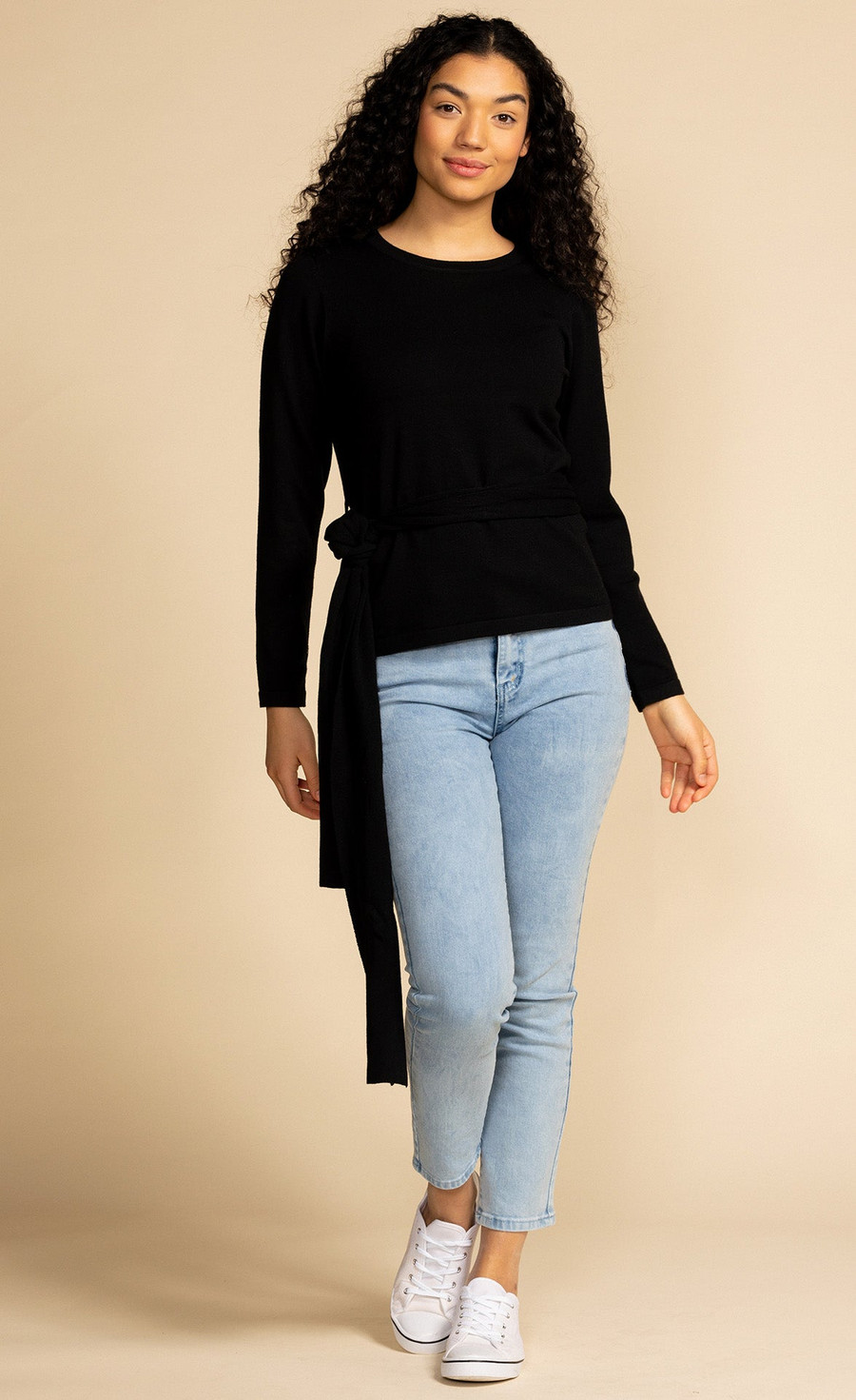 Myla Tie Sweater {Black}