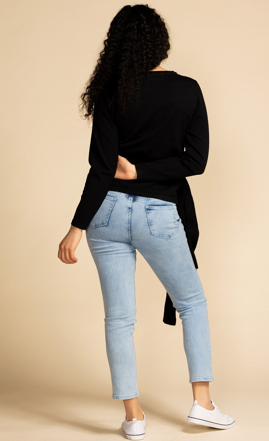 Myla Tie Sweater {Black}