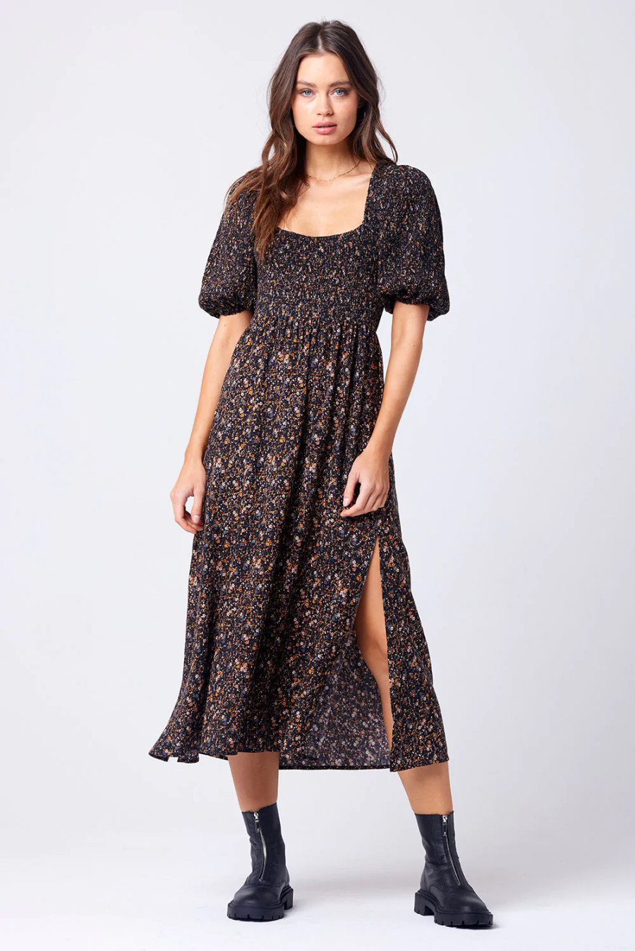 Jana Maxi Dress {Blk Micro}