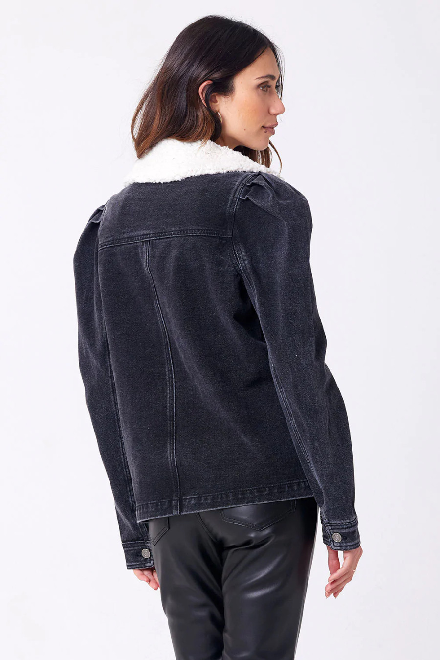 Jackston Sherpa Denim Jacket {Black}