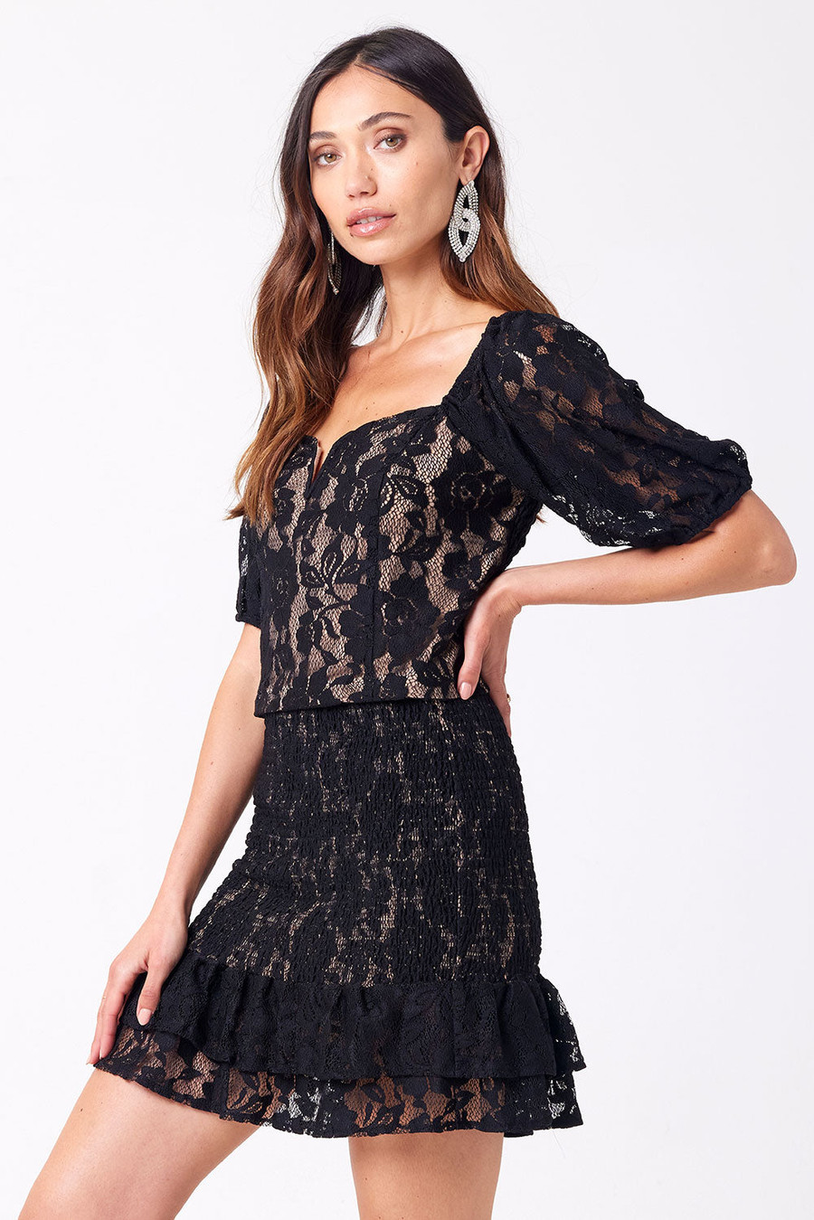 Lenny Lace Top {Black}