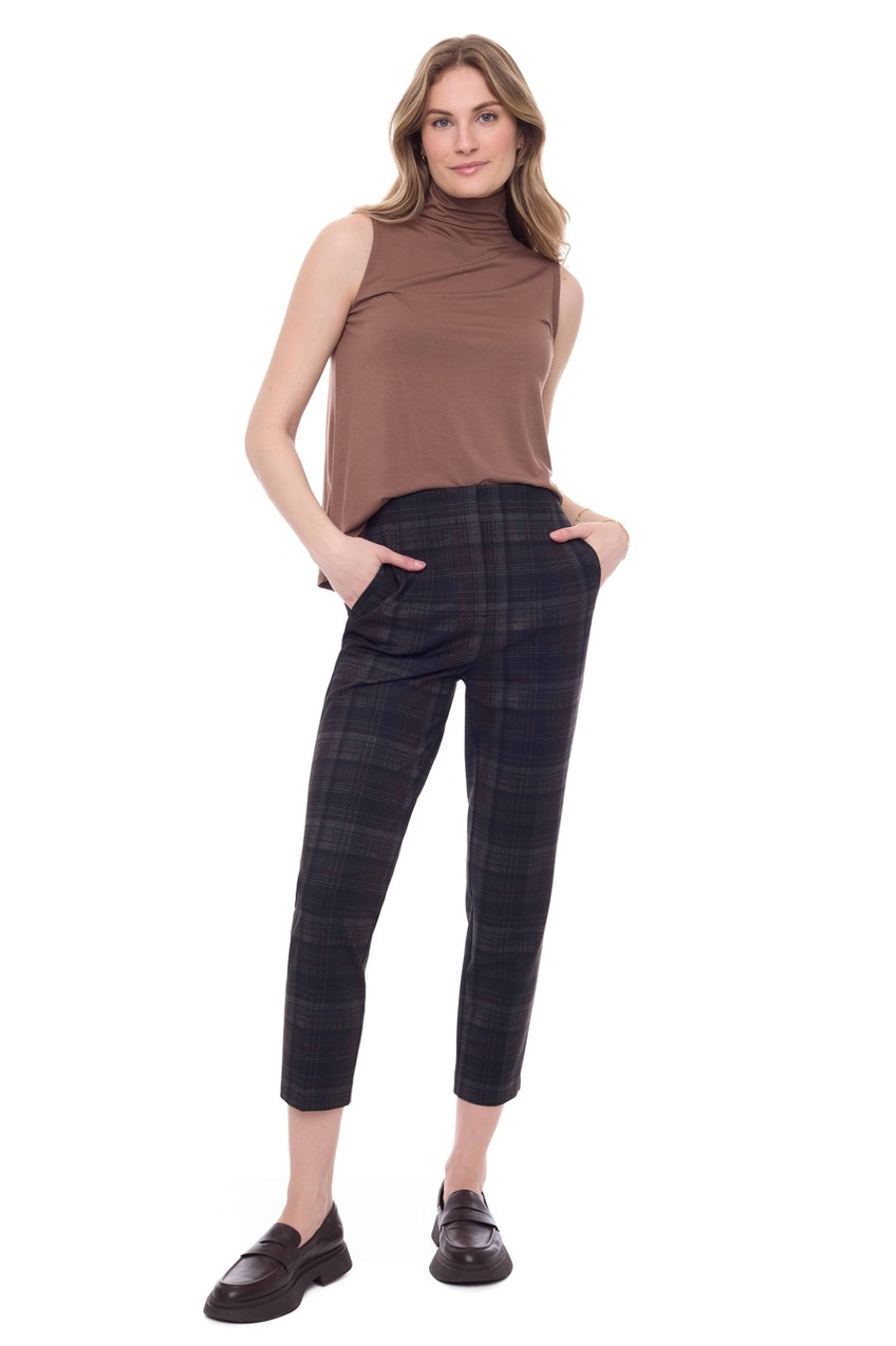 Gigi Ponte Trouser Pant {Plaid}